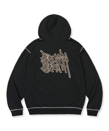 TAG APPLIQUE HOODIE - BLACK