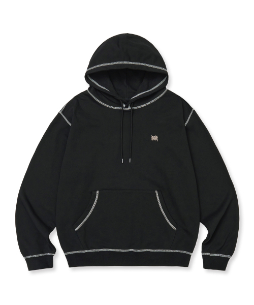 BROWNBREATH（ブラウンブレス）の「TAG APPLIQUE HOODIE - BLACK（パーカー・レディース・その他・SMALL/MEDIUM/LARGE/X-LARGE）」の2枚目の写真