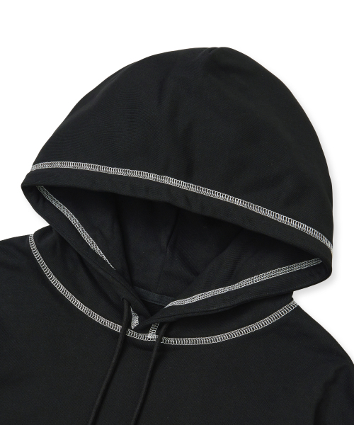 BROWNBREATH（ブラウンブレス）の「TAG APPLIQUE HOODIE - BLACK（パーカー・レディース・その他・SMALL/MEDIUM/LARGE/X-LARGE）」の3枚目の写真