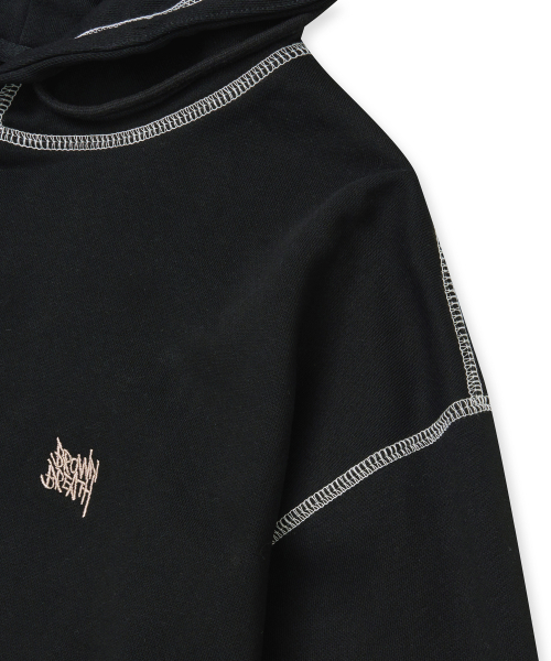 BROWNBREATH（ブラウンブレス）の「TAG APPLIQUE HOODIE - BLACK（パーカー・レディース・その他・SMALL/MEDIUM/LARGE/X-LARGE）」の5枚目の写真