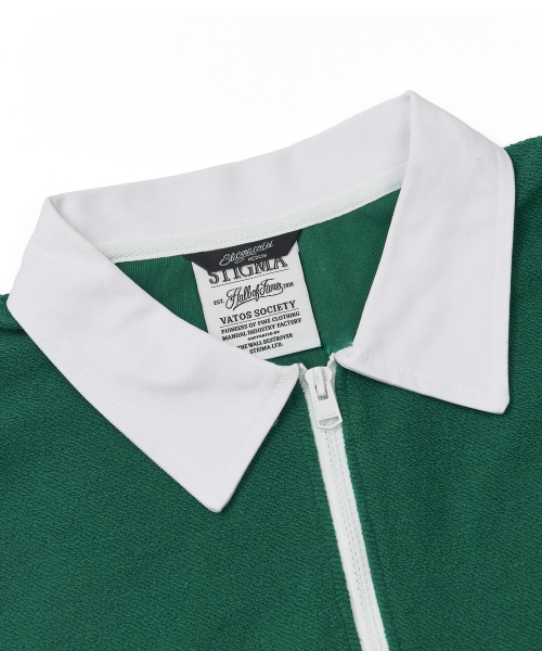 STIGMA(スティグマ)の「Infamous Club Insideout Oversized Collar T-shirts Green(ポロシャツ・メンズ・その他・X-LARGE/LARGE)」の3枚目の写真