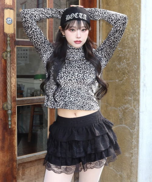 DEMARC（ドゥマーク）の「LEOPARD HIGH-NECK LONG SLEEVE TEE -  black（Tシャツ/カットソー・レディース・その他・MEDIUM/LARGE）」の21枚目の写真