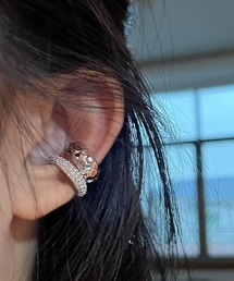 WARAIJOGO（ワライジョウゴ）の「2連フープイヤーカフ(RO)（イヤーカフ）」