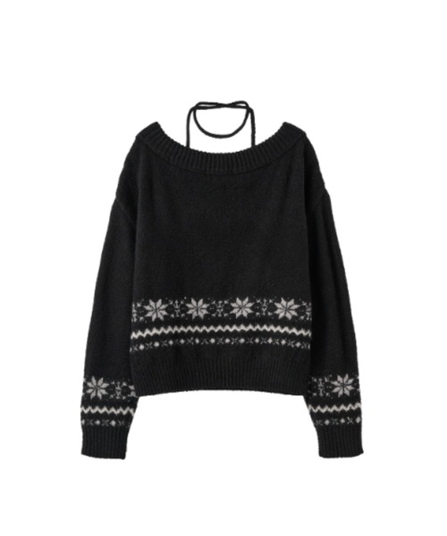 GENERAL IDEA（ジェネラルアイデア）の「snow wide boat neck pullover スノウワイドボートネックプルオーバー（ニット/セーター・レディース・アイボリー/ブラック・S/M/L）」の18枚目の写真