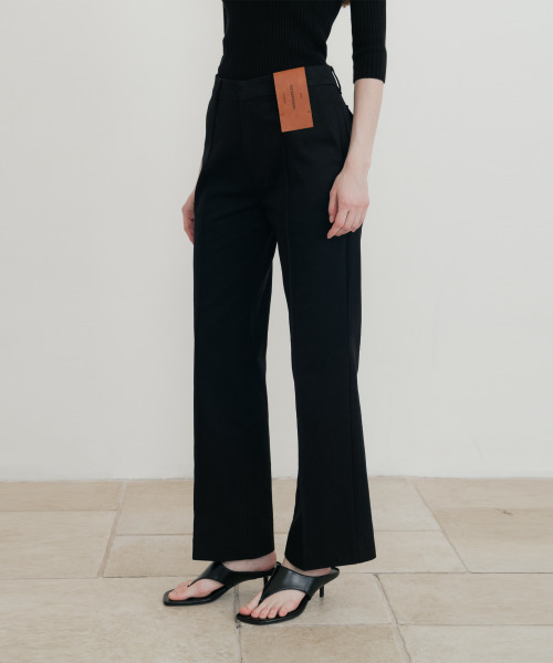 SSIN AND LEE(シンアンドリー)の「(W)クラッシュピンタックコットンパンツブラック(その他パンツ・レディース・その他・SMALL/X-SMALL)」の1枚目の写真