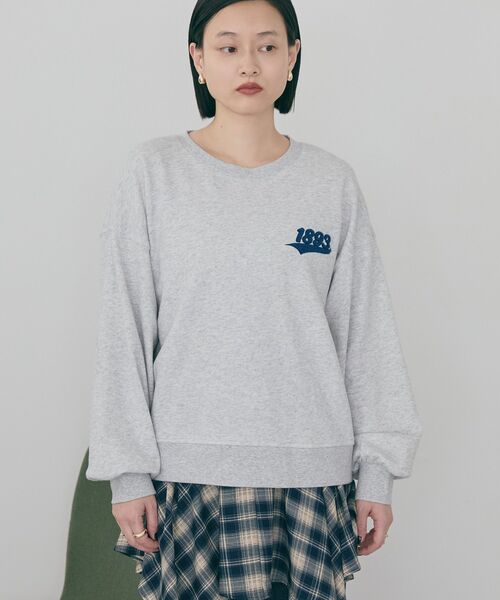 AMERICAN HOLIC(アメリカンホリック)の「ワンポイント サガラ刺繍裏毛スウェット(スウェット・レディース・ブラック/杢グレー・L/M)」の10枚目の写真