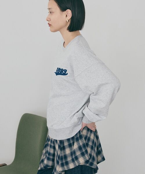 AMERICAN HOLIC(アメリカンホリック)の「ワンポイント サガラ刺繍裏毛スウェット(スウェット・レディース・ブラック/杢グレー・L/M)」の12枚目の写真