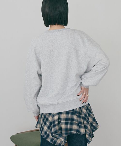 AMERICAN HOLIC(アメリカンホリック)の「ワンポイント サガラ刺繍裏毛スウェット(スウェット・レディース・ブラック/杢グレー・L/M)」の13枚目の写真