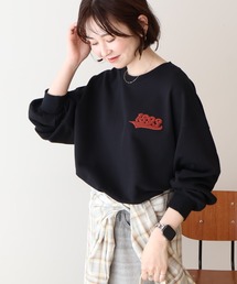 ワンポイント サガラ刺繍裏毛スウェット