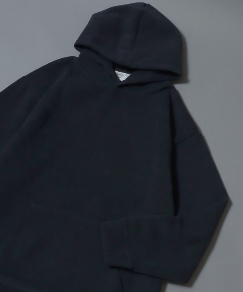 ANPAS（アンパス）の「Cable knit like Hoodie/ケーブル柄 裏シャギースウェットパーカー あったか裏起毛 フーディー メンズ レディース ユニセックス（パーカー・メンズ・ネイビー/ブラウン/スミクロ/アイボリー・LL/M/L）」の3枚目の写真