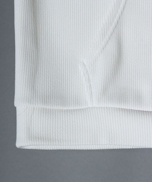 ANPAS（アンパス）の「Cable knit like Hoodie/ケーブル柄 裏シャギースウェットパーカー あったか裏起毛 フーディー メンズ レディース ユニセックス（パーカー・メンズ・ネイビー/ブラウン/スミクロ/アイボリー・LL/M/L）」の7枚目の写真
