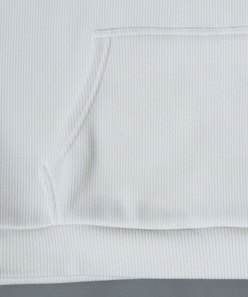 ANPAS（アンパス）の「Cable knit like Hoodie/ケーブル柄 裏シャギースウェットパーカー あったか裏起毛 フーディー メンズ レディース ユニセックス（パーカー・メンズ・ネイビー/ブラウン/スミクロ/アイボリー・LL/M/L）」の8枚目の写真