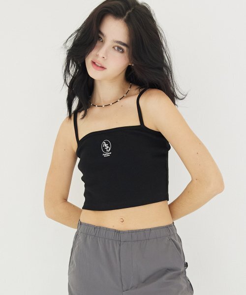 AWESOME STUDIO(オーサムスタジオ)の「クロップトップ シグネチャースリーブレス ブラック(Tシャツ/カットソー・レディース・その他・FREE)」の2枚目の写真