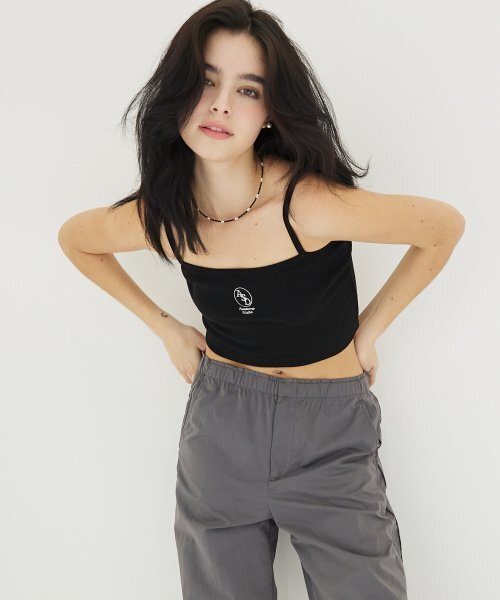 AWESOME STUDIO(オーサムスタジオ)の「クロップトップ シグネチャースリーブレス ブラック(Tシャツ/カットソー・レディース・その他・FREE)」の3枚目の写真