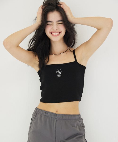 AWESOME STUDIO(オーサムスタジオ)の「クロップトップ シグネチャースリーブレス ブラック(Tシャツ/カットソー・レディース・その他・FREE)」の5枚目の写真