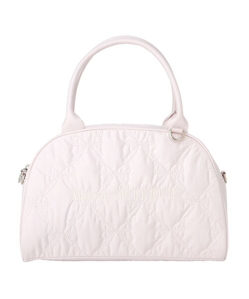 Maison de FLEUR（メゾンドフルール）の「リボンキルティング2Wayボストンバッグ（ハンドバッグ・レディース・アイボリー/ピンク・FREE）」の11枚目の写真