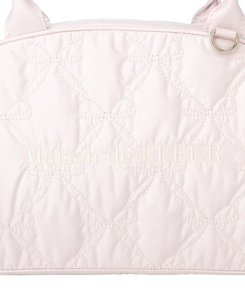 Maison de FLEUR（メゾンドフルール）の「リボンキルティング2Wayボストンバッグ（ハンドバッグ・レディース・アイボリー/ピンク・FREE）」の20枚目の写真