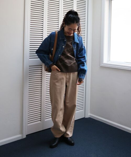 le.coeur blanc（ルクールブラン）の「ソフトデニムジャケット（デニムジャケット・レディース・ブルー/ライトブルー・38）」の4枚目の写真