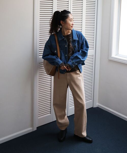 le.coeur blanc（ルクールブラン）の「ソフトデニムジャケット（デニムジャケット・レディース・ブルー/ライトブルー・38）」の6枚目の写真