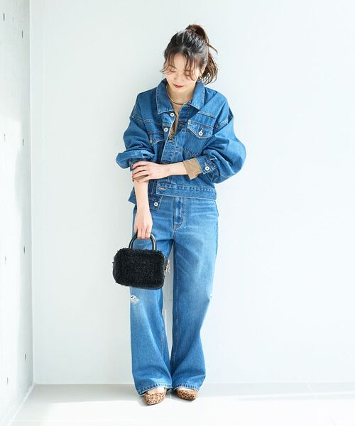 le.coeur blanc（ルクールブラン）の「ソフトデニムジャケット（デニムジャケット・レディース・ブルー/ライトブルー・38）」の16枚目の写真