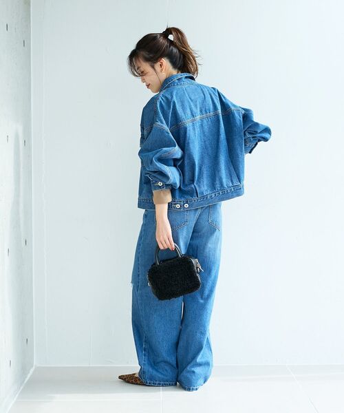 le.coeur blanc（ルクールブラン）の「ソフトデニムジャケット（デニムジャケット・レディース・ブルー/ライトブルー・38）」の18枚目の写真