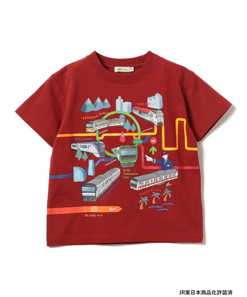 BEAMS mini（ビームスミニ）の「JR 在来線 Tシャツ 2026SS（90～140cm）（Tシャツ/カットソー・キッズ・ホワイト系その他5/レッド/ケリーグリーン/グレー系その他・110/100/90/140/130/120）」の4枚目の写真
