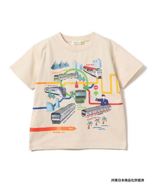 BEAMS mini（ビームスミニ）の「JR 在来線 Tシャツ 2026SS（90～140cm）（Tシャツ/カットソー・キッズ・ホワイト系その他5/レッド/ケリーグリーン/グレー系その他・110/100/90/140/130/120）」の2枚目の写真