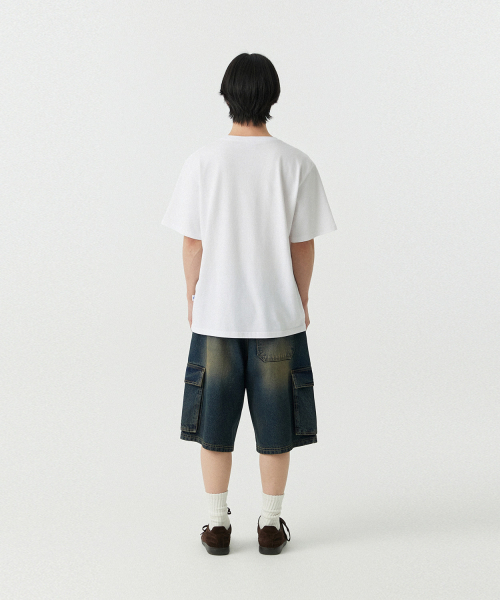 STENDS（ステンズ）の「[M~4XL] カーゴポケットバミューダデニムパンツ_ヴィンテージブルー（その他パンツ・レディース・その他・X-LARGE/XX-LARGE/MEDIUM/LARGE/XXX-LARGE/XXXX-LARGE）」の4枚目の写真