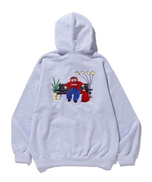 XLARGE(エクストララージ)の「ROOM HOODED SWEATSHIRT(パーカー・メンズ・アッシュ/ブラック・S/M/L/XL)」の1枚目の写真