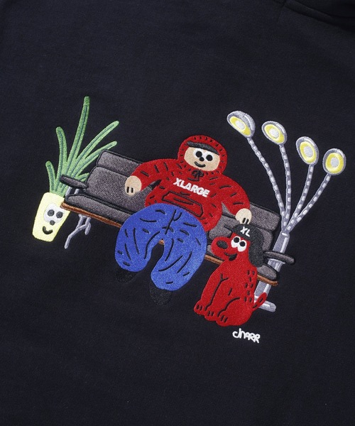 XLARGE(エクストララージ)の「ROOM HOODED SWEATSHIRT(パーカー・メンズ・アッシュ/ブラック・S/M/L/XL)」の7枚目の写真