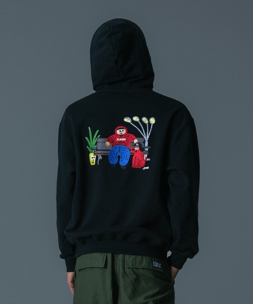 XLARGE(エクストララージ)の「ROOM HOODED SWEATSHIRT(パーカー・メンズ・アッシュ/ブラック・S/M/L/XL)」の18枚目の写真