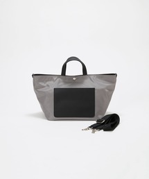 【Breath TOPKAPI sis】【WEB限定】ナイロン レザーポケット ミニ トートバッグ ショルダー付き 軽量 / CALM カーム