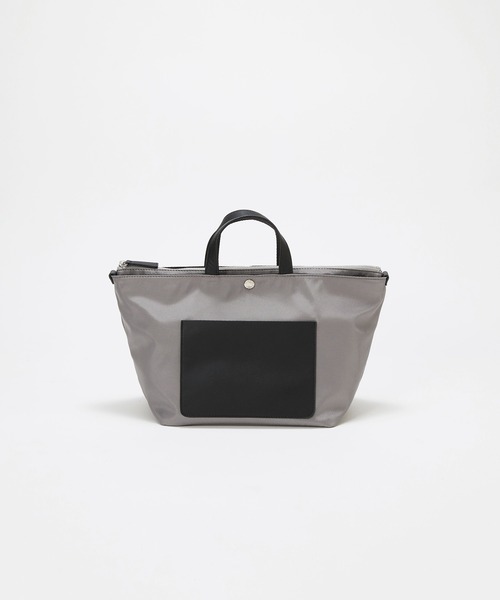 Breath TOPKAPI(ブレストプカピ)の「【Breath TOPKAPI sis】【WEB限定】ナイロン レザーポケット ミニ トートバッグ ショルダー付き 軽量 / CALM カーム(トートバッグ・レディース・カーキ/グレー/ブラック/ベージュ・FREE)」の21枚目の写真