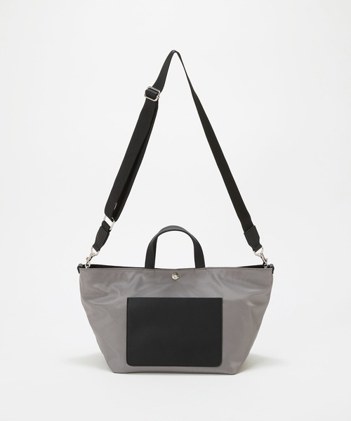 Breath TOPKAPI(ブレストプカピ)の「【Breath TOPKAPI sis】【WEB限定】ナイロン レザーポケット ミニ トートバッグ ショルダー付き 軽量 / CALM カーム(トートバッグ・レディース・カーキ/グレー/ブラック/ベージュ・FREE)」の20枚目の写真