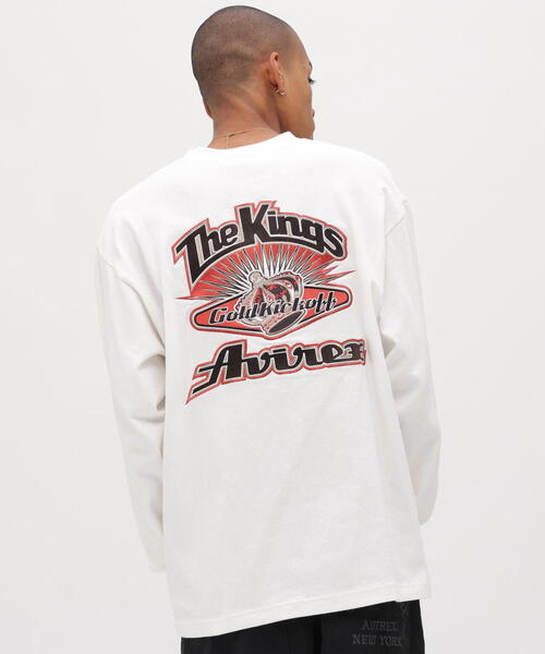 AVIREX(アヴィレックス)の「GRAPHIC L/S T-SHIRT "THE KINGS" / グラフィック ロングスリーブTシャツ ザキング / AVIREX / アヴィレックス(Tシャツ/カットソー・メンズ・ブラック/ホワイト・2XL/XL/M/L)」の8枚目の写真