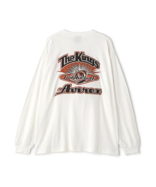 AVIREX(アヴィレックス)の「GRAPHIC L/S T-SHIRT "THE KINGS" / グラフィック ロングスリーブTシャツ ザキング / AVIREX / アヴィレックス(Tシャツ/カットソー・メンズ・ブラック/ホワイト・2XL/XL/M/L)」の4枚目の写真