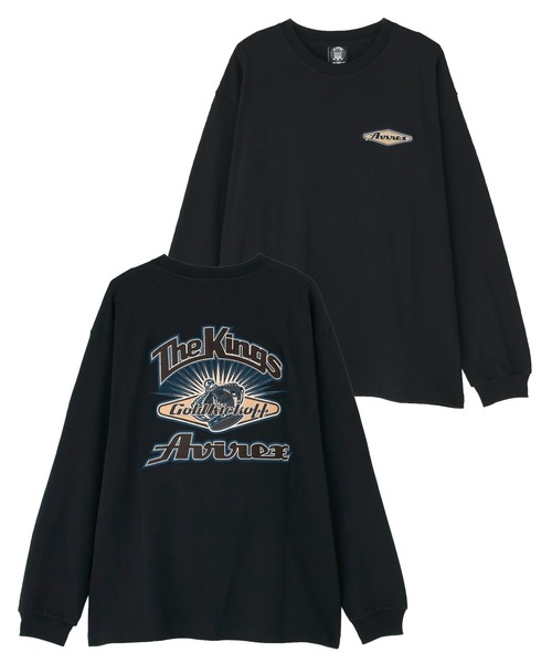 AVIREX(アヴィレックス)の「GRAPHIC L/S T-SHIRT "THE KINGS" / グラフィック ロングスリーブTシャツ ザキング / AVIREX / アヴィレックス(Tシャツ/カットソー・メンズ・ブラック/ホワイト・2XL/XL/M/L)」の2枚目の写真