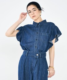 Rie Miller | 【RM denim】ラッフルスリーブデニムブラウス(シャツ/ブラウス)