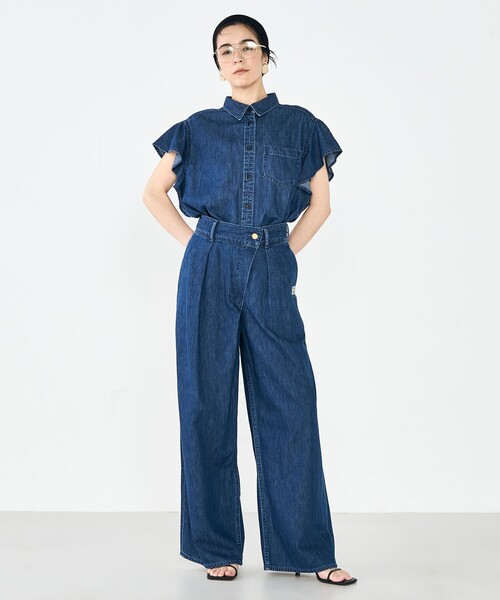 Rie Miller(リエミラー)の「【RM denim】ラッフルスリーブデニムブラウス(シャツ/ブラウス・レディース・インディゴブルー/ブルー系その他7・FREE)」の12枚目の写真