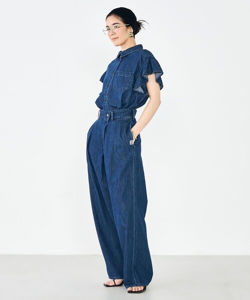 Rie Miller(リエミラー)の「【RM denim】ラッフルスリーブデニムブラウス(シャツ/ブラウス・レディース・インディゴブルー/ブルー系その他7・FREE)」の13枚目の写真