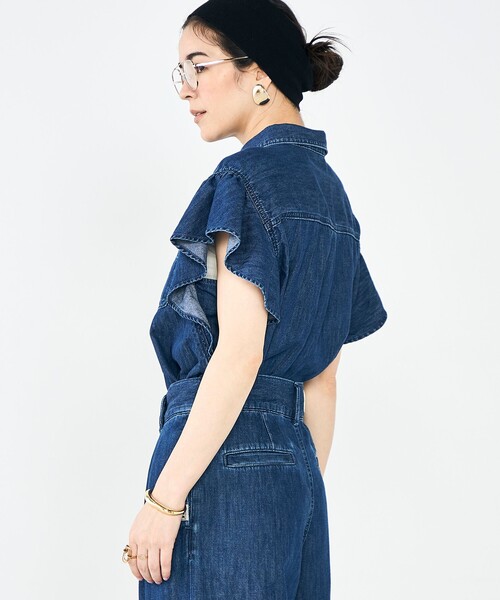Rie Miller(リエミラー)の「【RM denim】ラッフルスリーブデニムブラウス(シャツ/ブラウス・レディース・インディゴブルー/ブルー系その他7・FREE)」の16枚目の写真