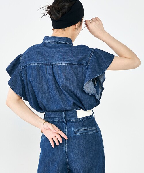 Rie Miller(リエミラー)の「【RM denim】ラッフルスリーブデニムブラウス(シャツ/ブラウス・レディース・インディゴブルー/ブルー系その他7・FREE)」の18枚目の写真