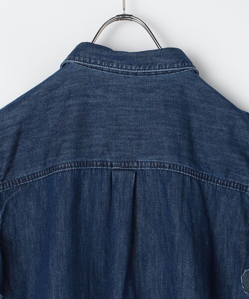 Rie Miller(リエミラー)の「【RM denim】ラッフルスリーブデニムブラウス(シャツ/ブラウス・レディース・インディゴブルー/ブルー系その他7・FREE)」の6枚目の写真