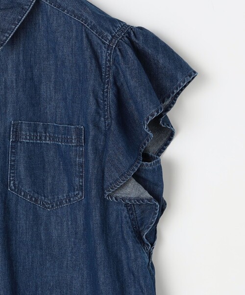Rie Miller(リエミラー)の「【RM denim】ラッフルスリーブデニムブラウス(シャツ/ブラウス・レディース・インディゴブルー/ブルー系その他7・FREE)」の7枚目の写真