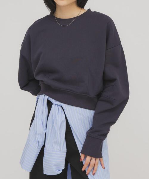 KBF（ケイビーエフ）の「コンパクトフォルムスウェット（スウェット・レディース・ライトブルー/ネイビー/ベージュ・ONE）」の14枚目の写真