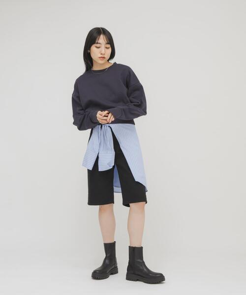 KBF（ケイビーエフ）の「コンパクトフォルムスウェット（スウェット・レディース・ライトブルー/ネイビー/ベージュ・ONE）」の18枚目の写真