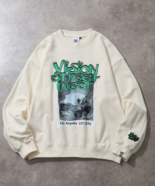 VISION STREET WEAR(ヴィジョンストリートウェア)の「【VISION STREET WEAR/ヴィジョンストリートウェア】VISION Pag TRN/パグ フォトプリント トレーナー スウェット(スウェット・メンズ・ライトグレー/ブルーグレー/ブラック/オフホワイト・LL/L/M)」の14枚目の写真