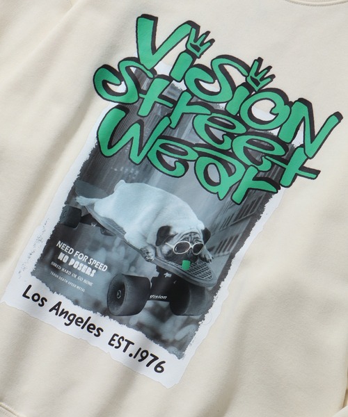 VISION STREET WEAR(ヴィジョンストリートウェア)の「【VISION STREET WEAR/ヴィジョンストリートウェア】VISION Pag TRN/パグ フォトプリント トレーナー スウェット(スウェット・メンズ・ライトグレー/ブルーグレー/ブラック/オフホワイト・LL/L/M)」の15枚目の写真