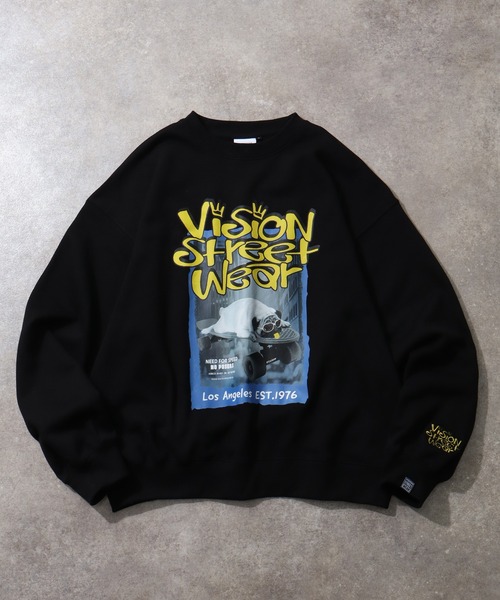 VISION STREET WEAR(ヴィジョンストリートウェア)の「【VISION STREET WEAR/ヴィジョンストリートウェア】VISION Pag TRN/パグ フォトプリント トレーナー スウェット(スウェット・メンズ・ライトグレー/ブルーグレー/ブラック/オフホワイト・LL/L/M)」の16枚目の写真