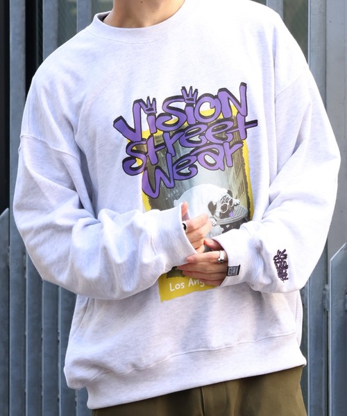 VISION STREET WEAR(ヴィジョンストリートウェア)の「【VISION STREET WEAR/ヴィジョンストリートウェア】VISION Pag TRN/パグ フォトプリント トレーナー スウェット(スウェット・メンズ・ライトグレー/ブルーグレー/ブラック/オフホワイト・LL/L/M)」の5枚目の写真